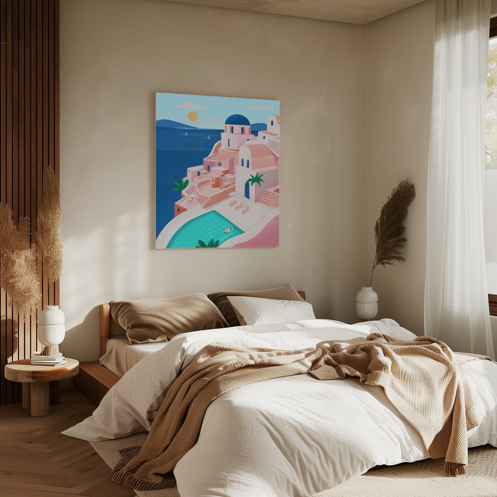 Rustig mediterraan kustlandschap | Canvas