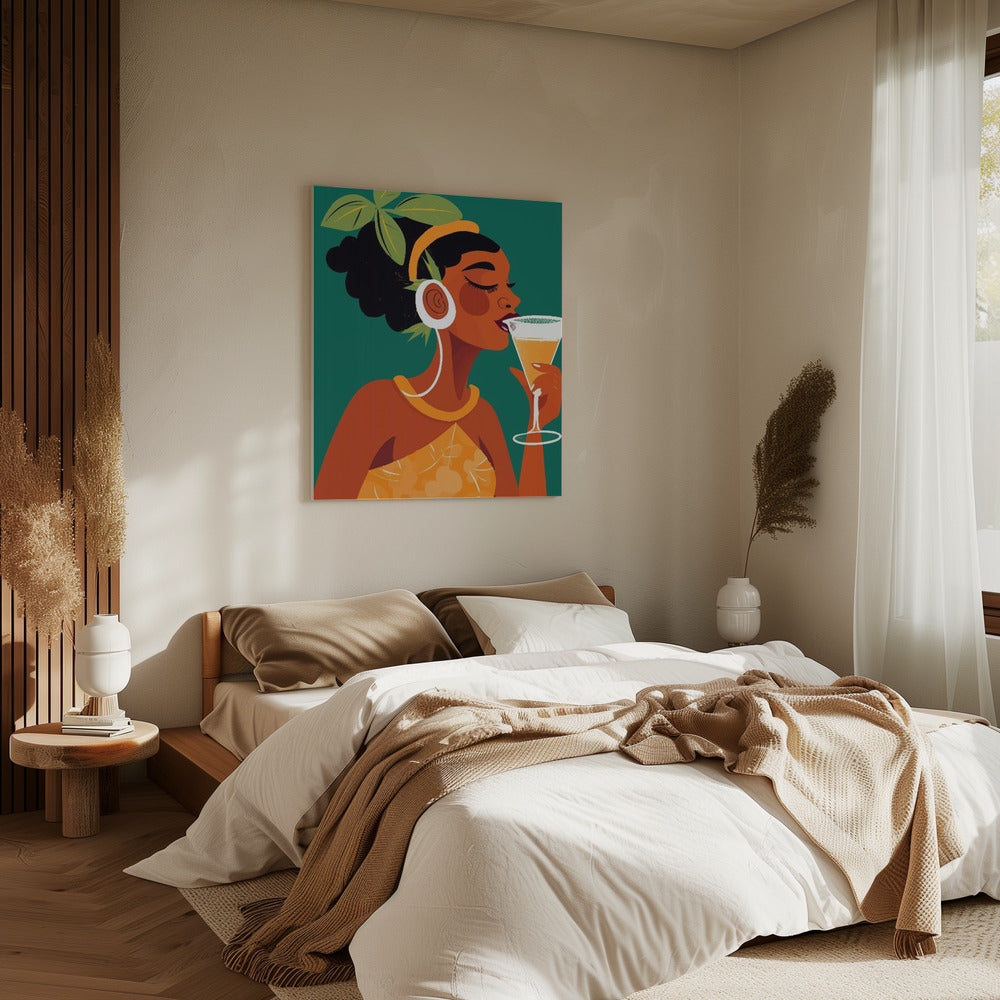 Drink in de tropen | Canvas