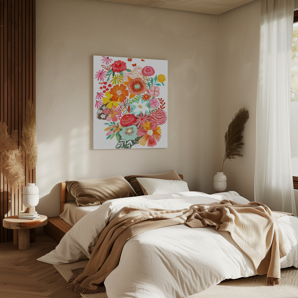 Zomertuin in volle bloei | Canvas