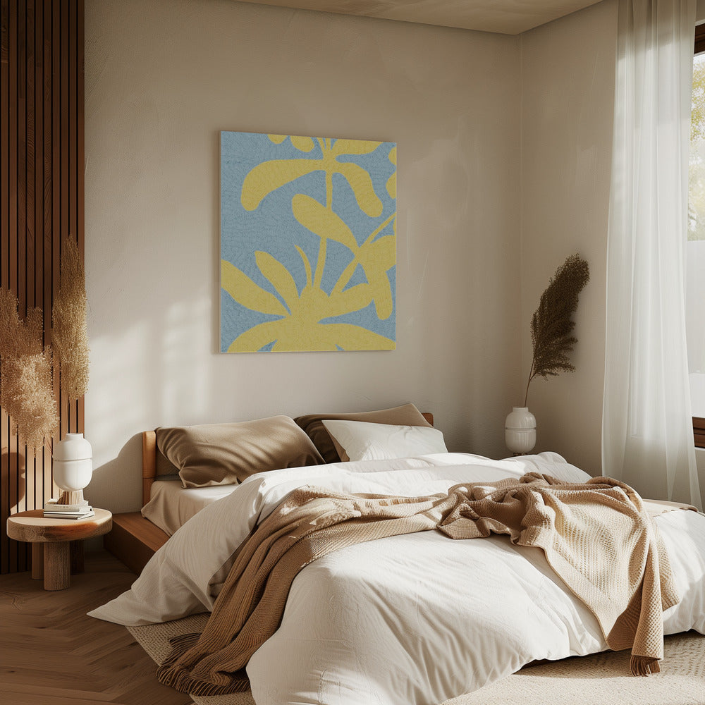 Gouden bloemblaadjes bloeien | Canvas