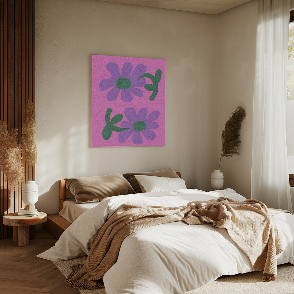 Bloesems in roze | Canvas