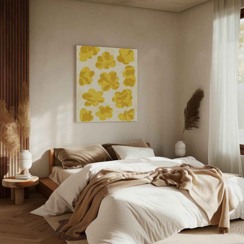 Gouden Bloemen | Canvas
