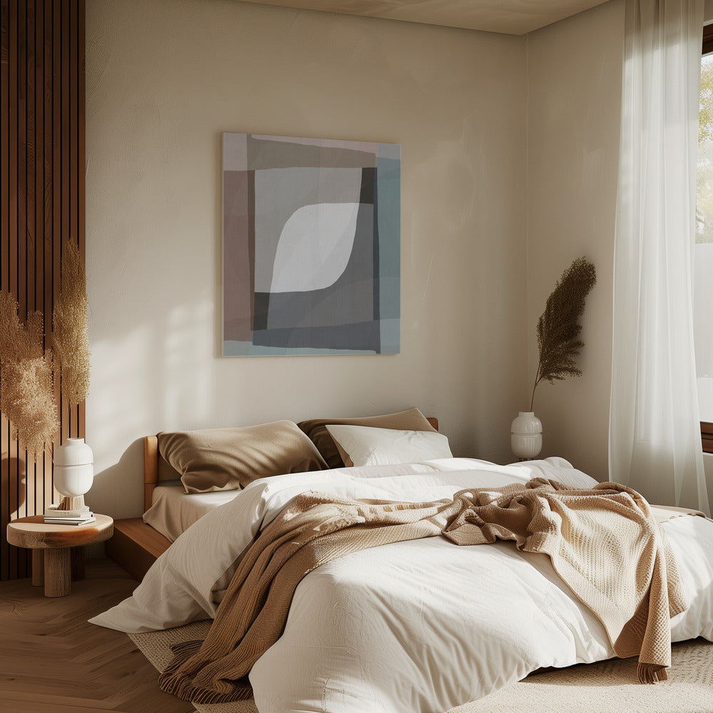 Geometrische vormen en gedempte aardtinten | Canvas