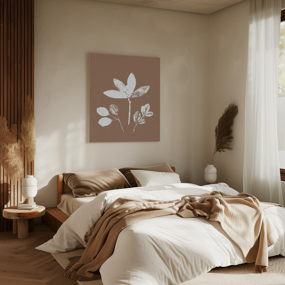 Bladeren in contrast | Canvas