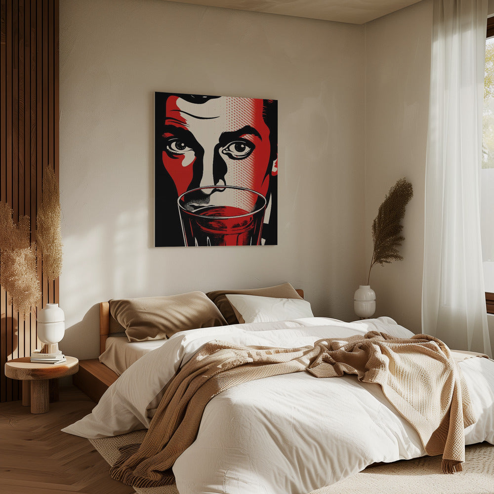 Een man met intense ogen | Canvas
