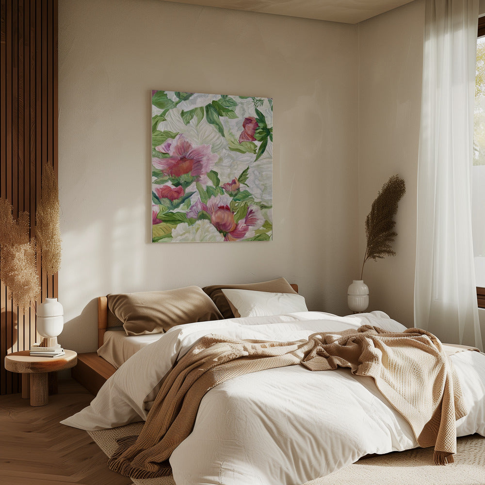 Levendig bloemenkunstwerk | Canvas