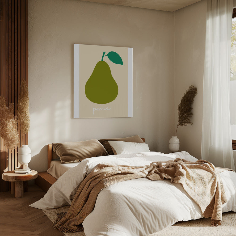 La Poire (donkergroen) | Canvas
