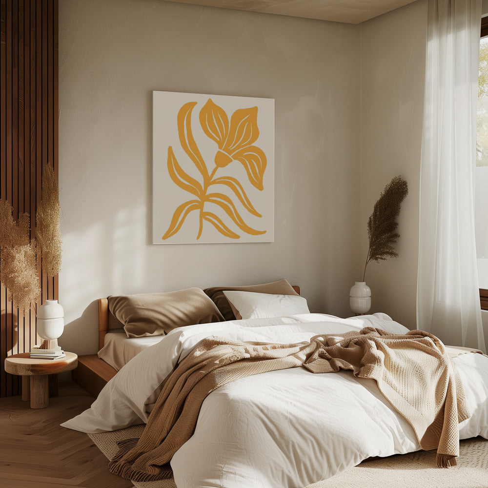Abstracte gele gestileerde tulp | Canvas