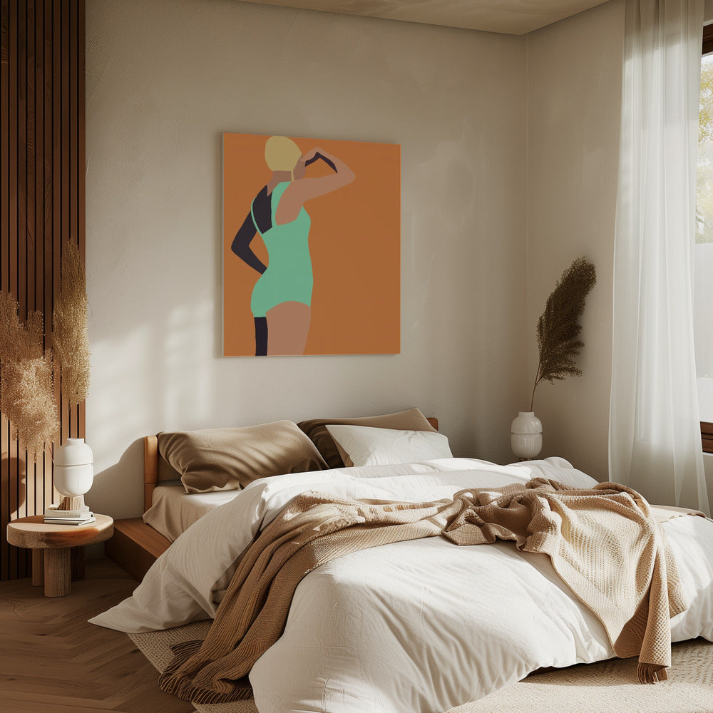 Vintage zwemmerposter | Canvas
