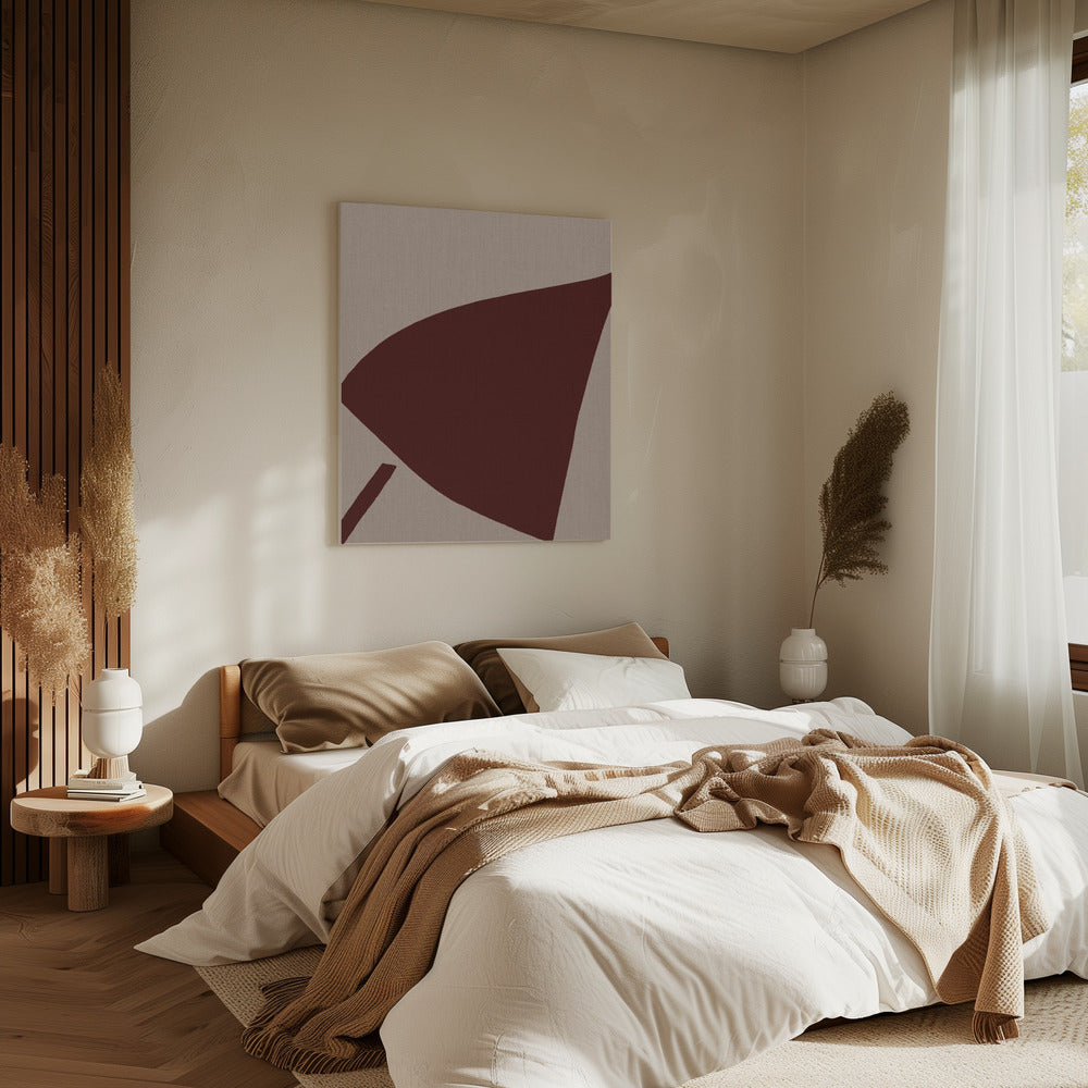 Rode geometrische compositie | Canvas