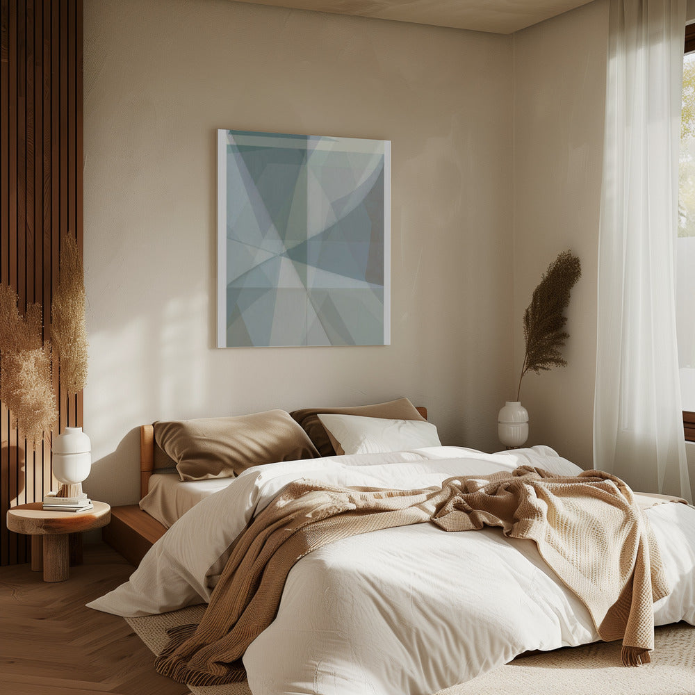 Zachte pasteltinten die geometrische vormen vormen | Canvas