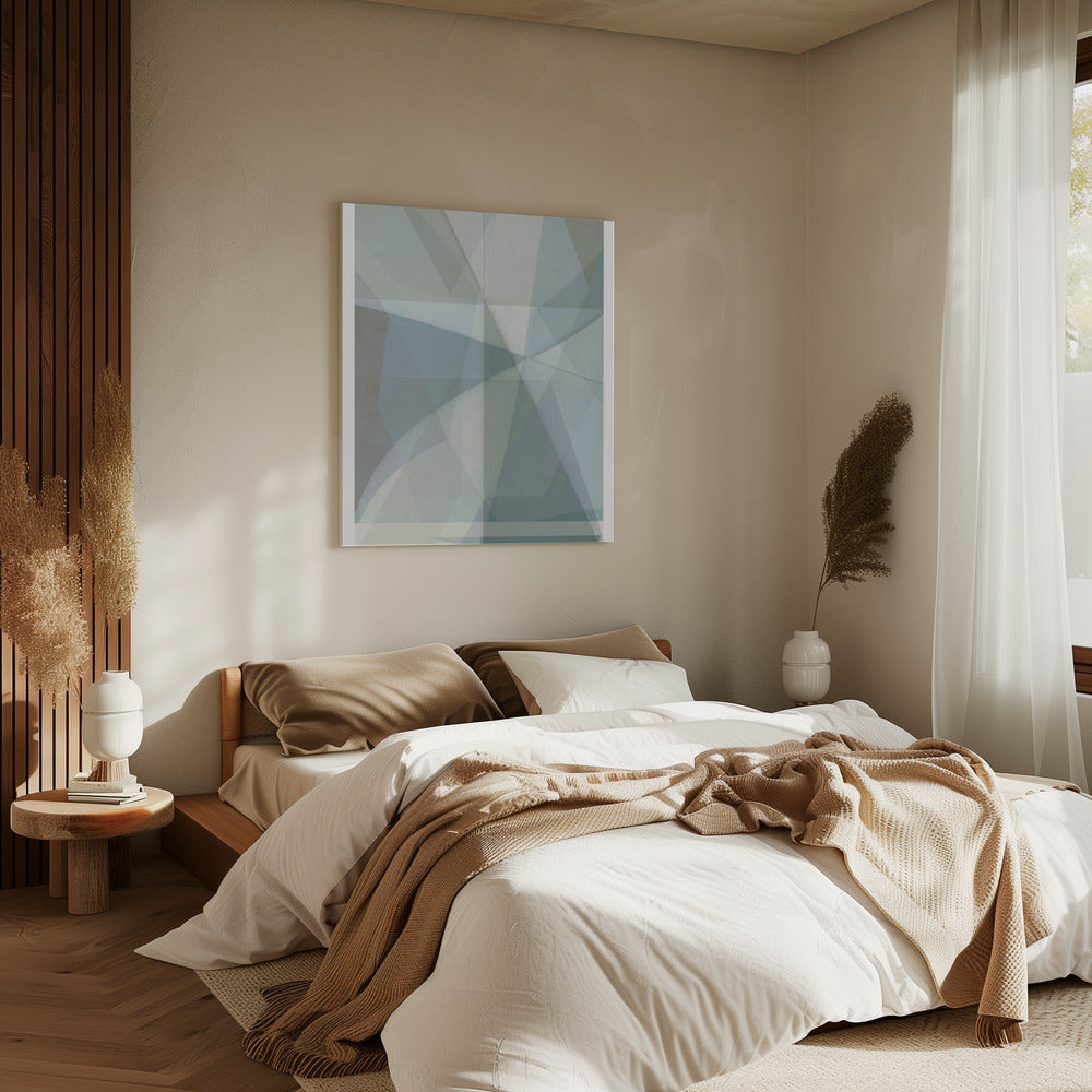 Geometrische vormen in gedempte tinten | Canvas