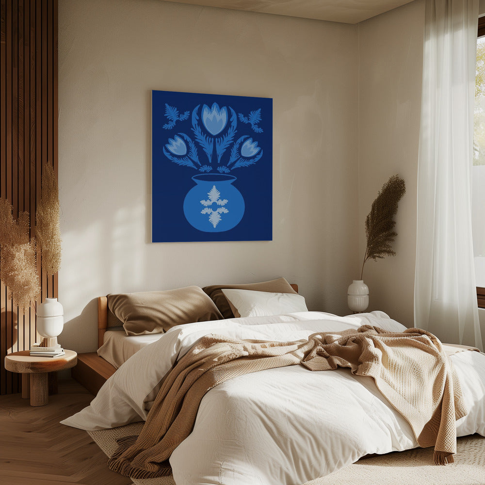 Lichtblauwe tulpen | Canvas