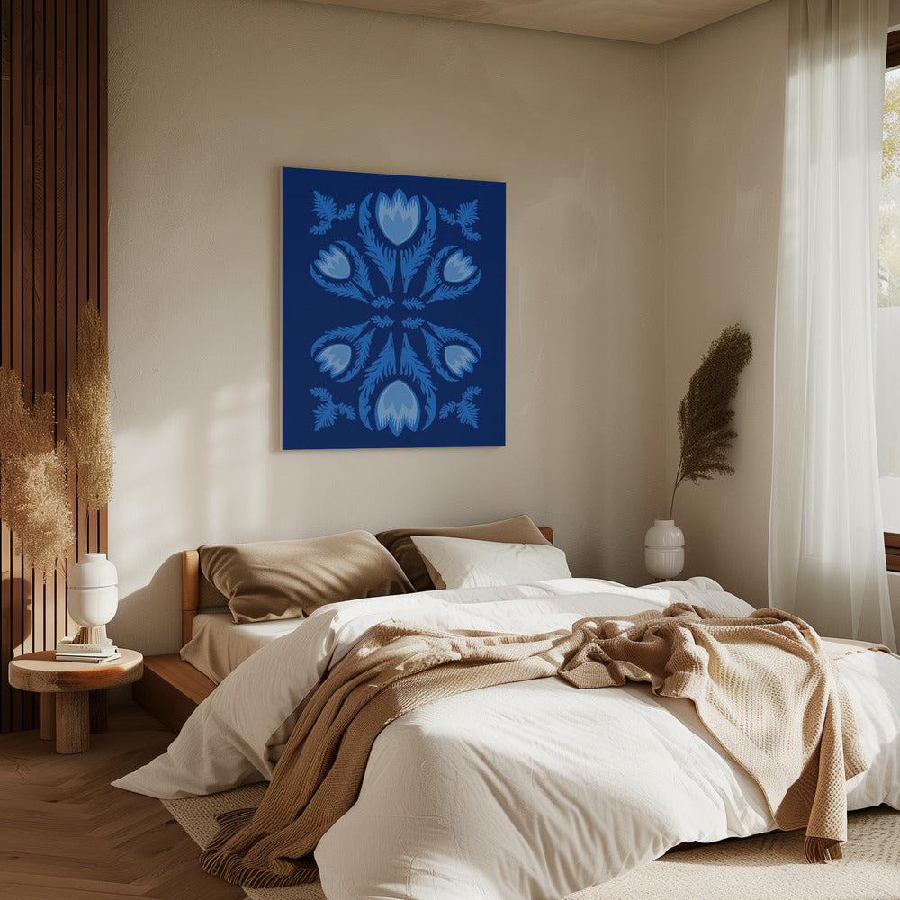 Grafische bloemen, stralende tulpen | Canvas