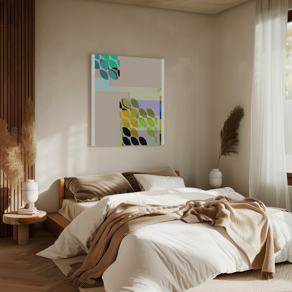 Colorful Leaf Like Shapes | Canvas