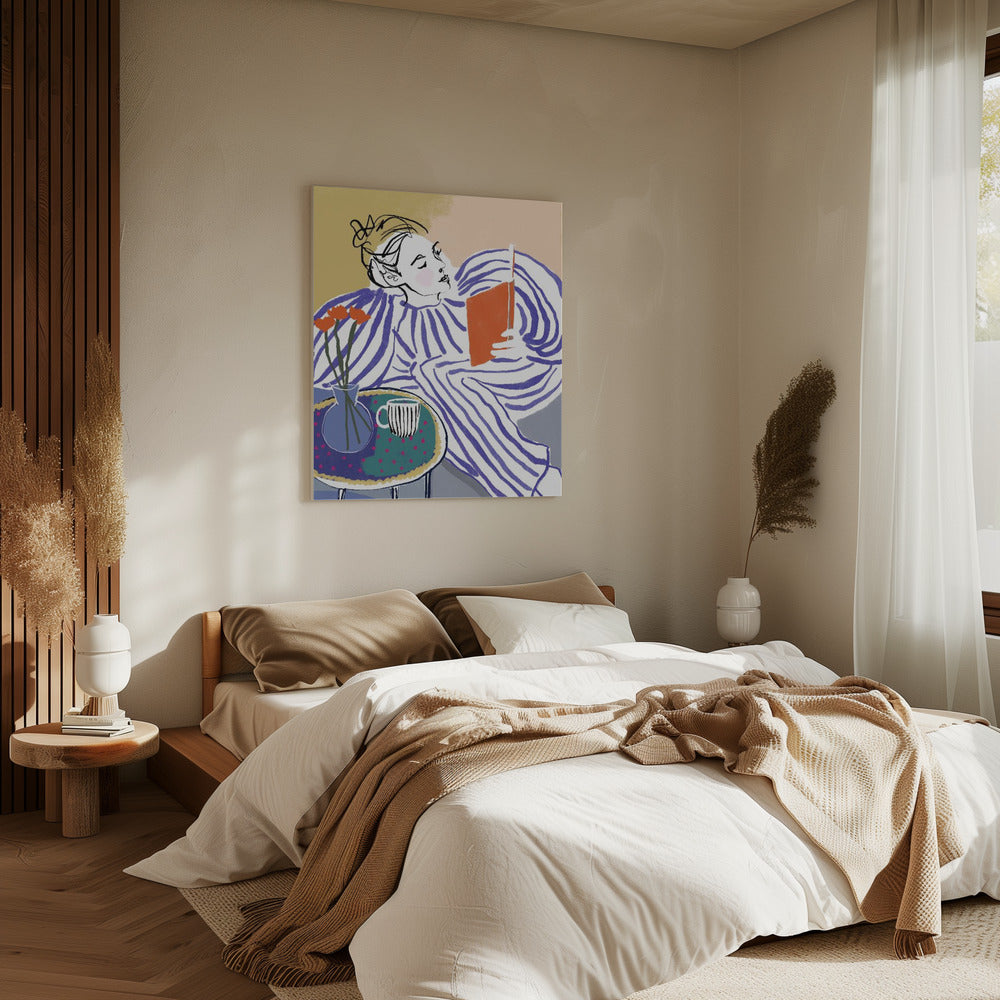 Gezellige leeshoek | Canvas