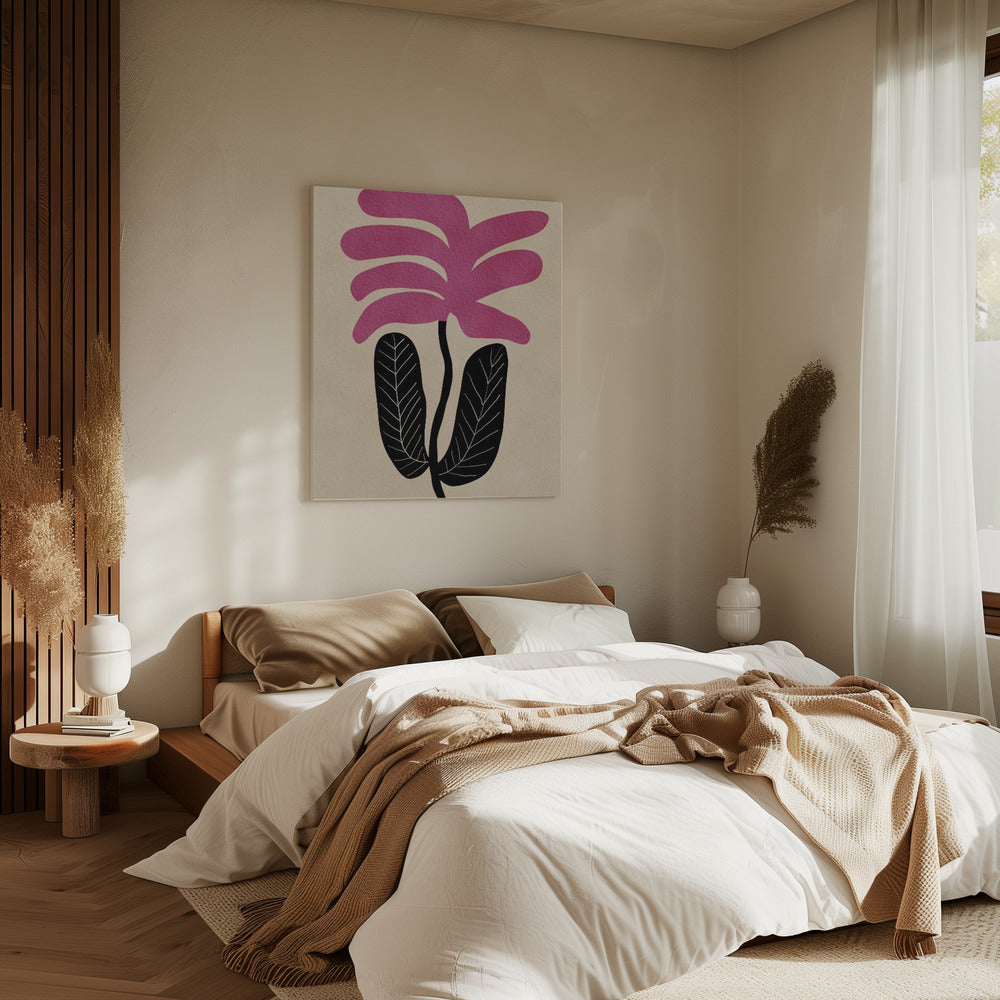 Roze bloemenbloem | Canvas