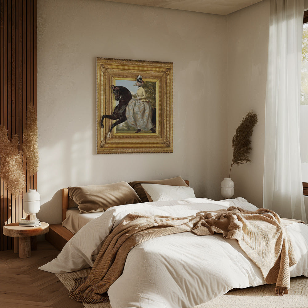 De dame en haar paard | Canvas