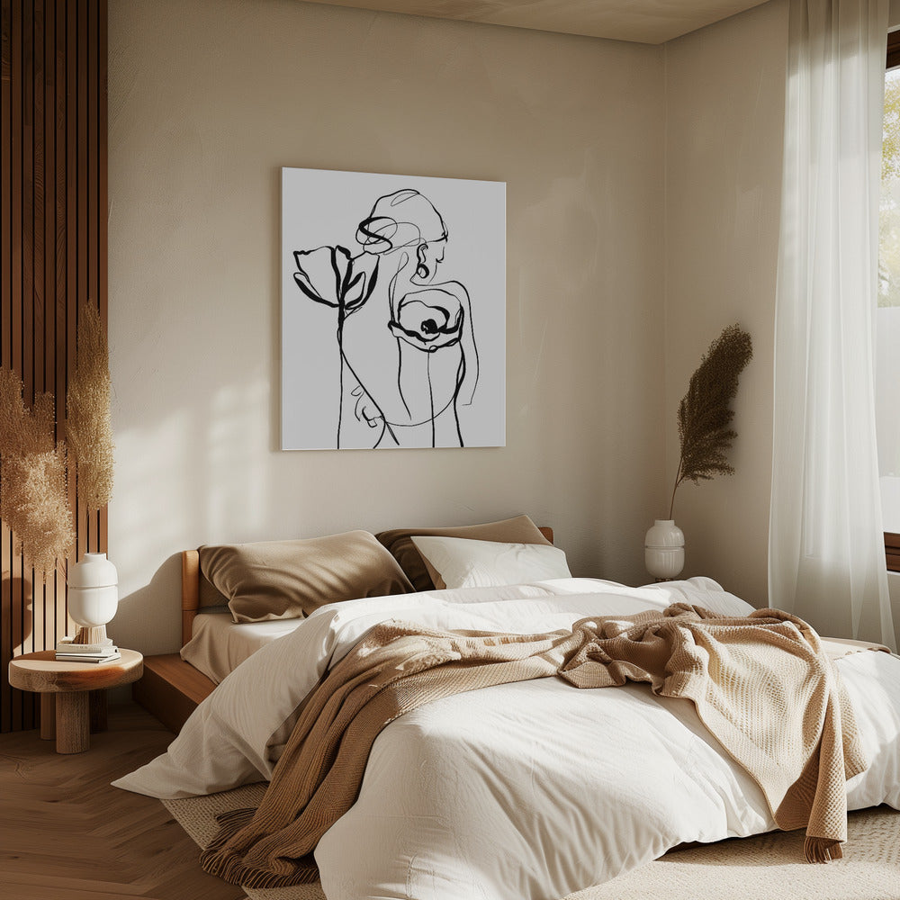 Nude with poppies | Canvas