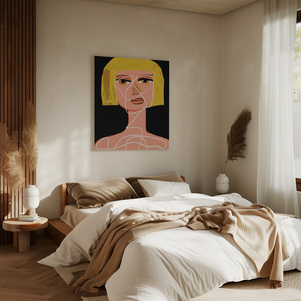 Vastgebonden vrouw Verward | Canvas