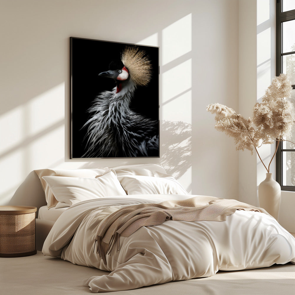 Crowned crane's portrait | Poster