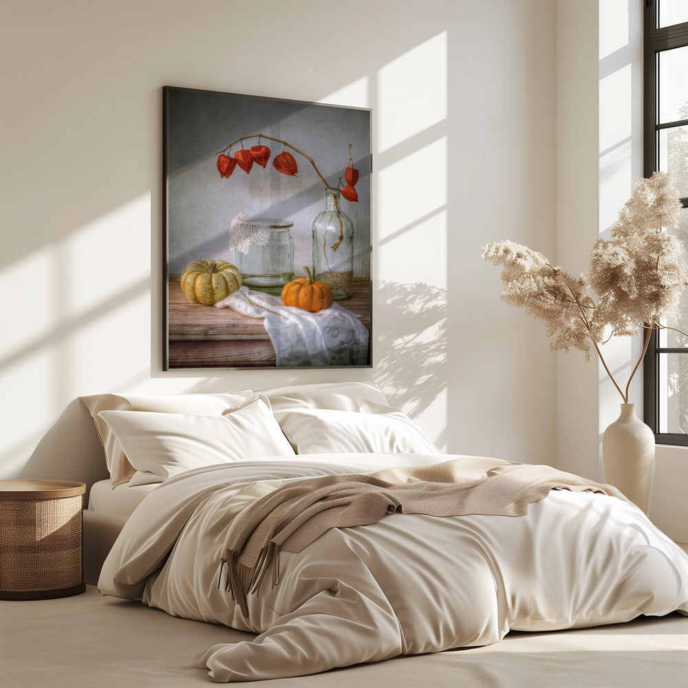 Still life with Physalis and Pumpkin | Poster