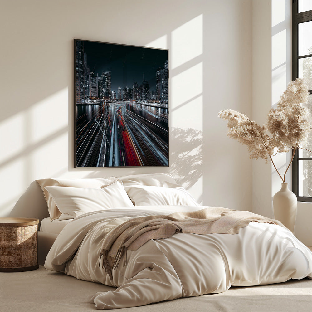 File in het kanaal van Dubai | Poster