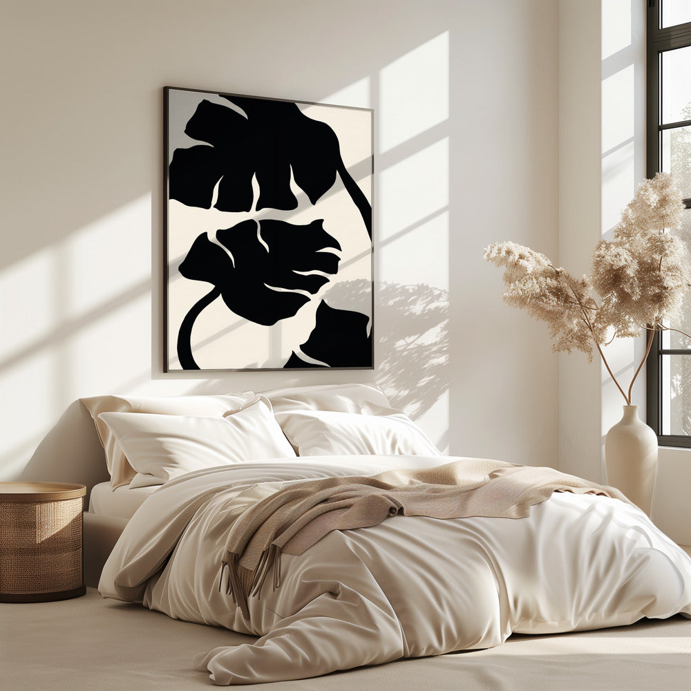 Monstera Zwart | Poster