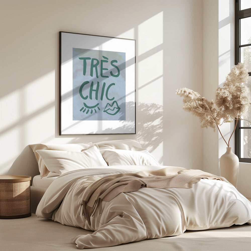 Très Chic Blauw Frame | Poster