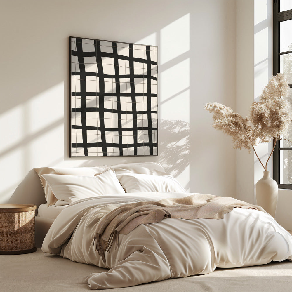 Zwart raster | Poster