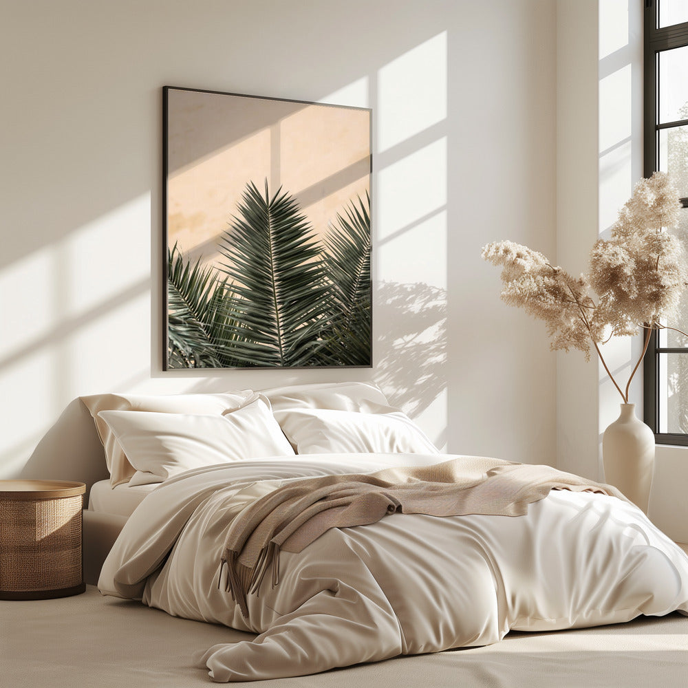 Palmbladeren en muur_1 | Poster
