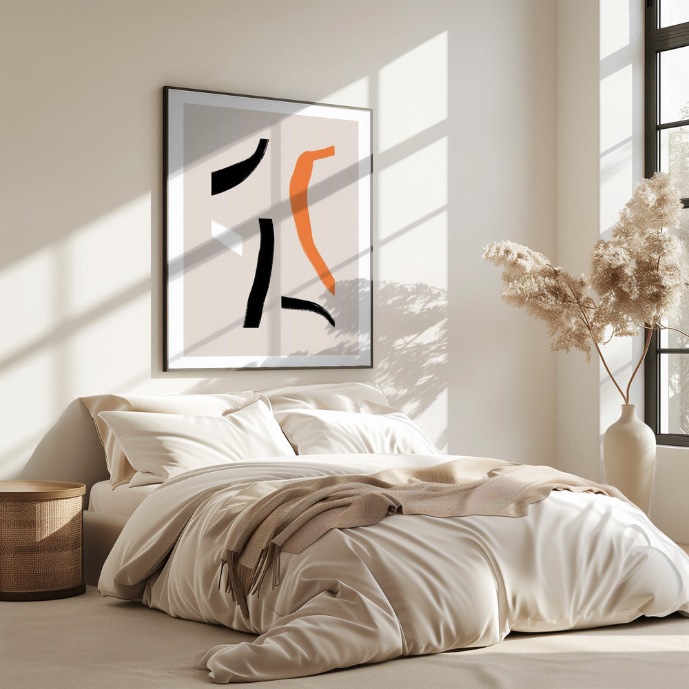 Kleurrijke gebogen vormen | Poster