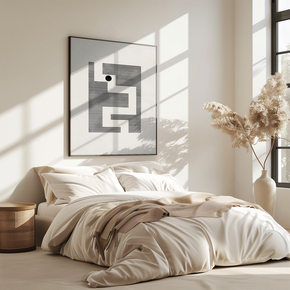 Minimalistisch doolhof | Poster