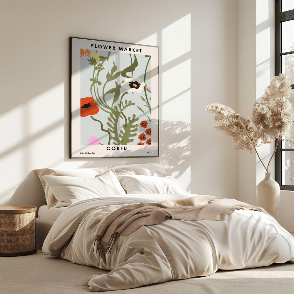 Bloemenmarkt Corfu | Poster