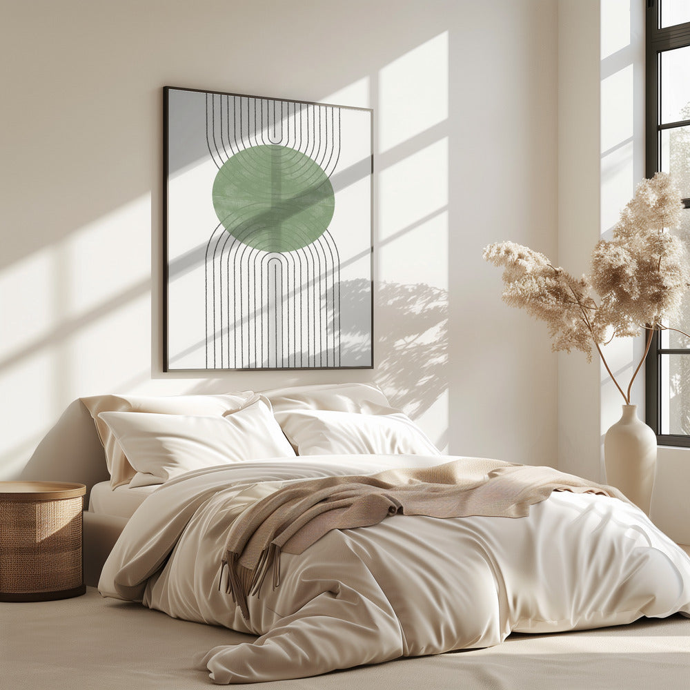 Groene Harmonie Flow | Poster