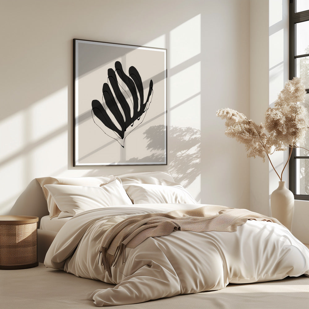 Abstracte bladlijnen | Poster