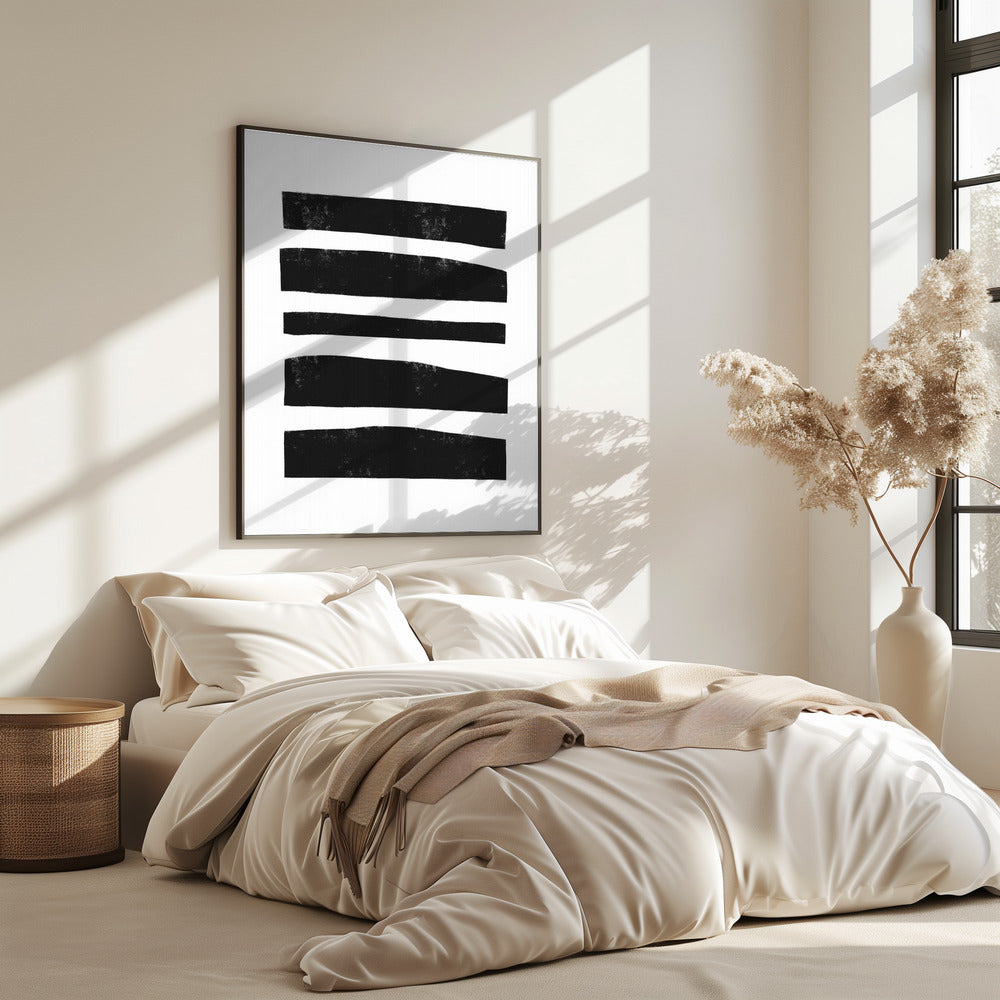 Monochrome strepen | Poster