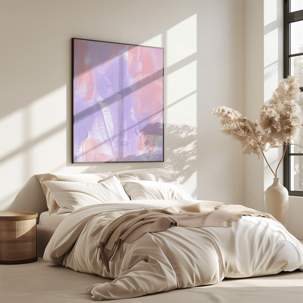 Paars in roze | Poster
