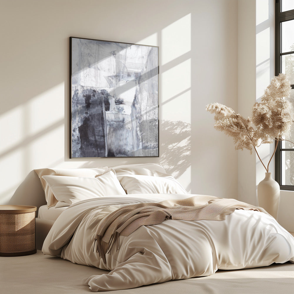 Monochrome penseelstreken | Poster