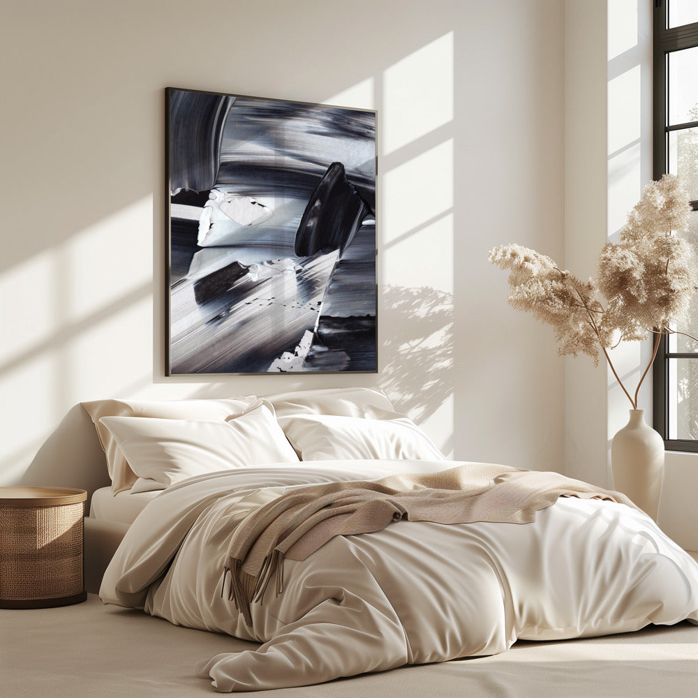 Monochrome golven | Poster