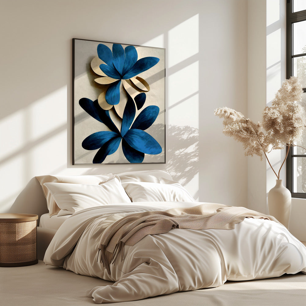 Blauwe Nymphaea | Poster