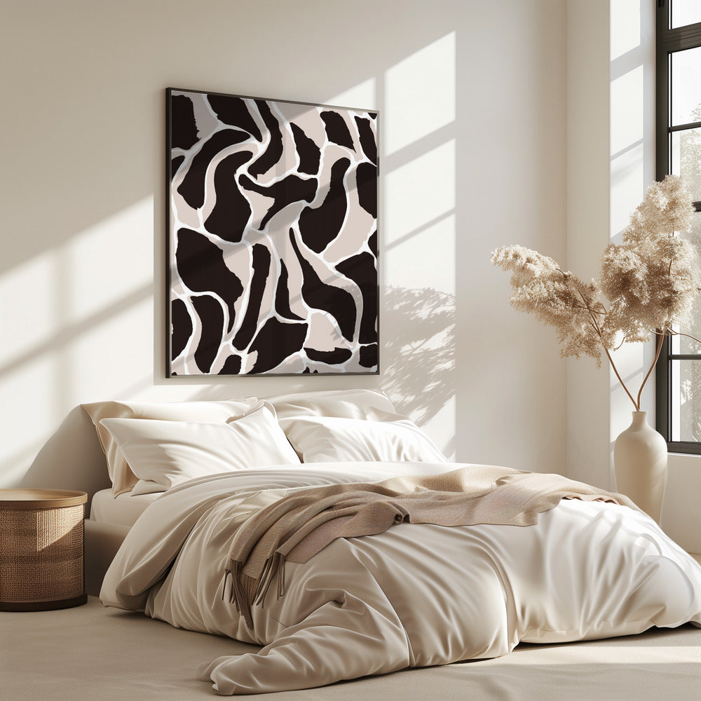 Monochrome golven | Poster
