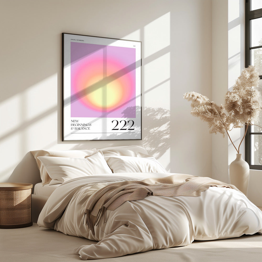 Verloop met zachte roze en gele tinten | Poster