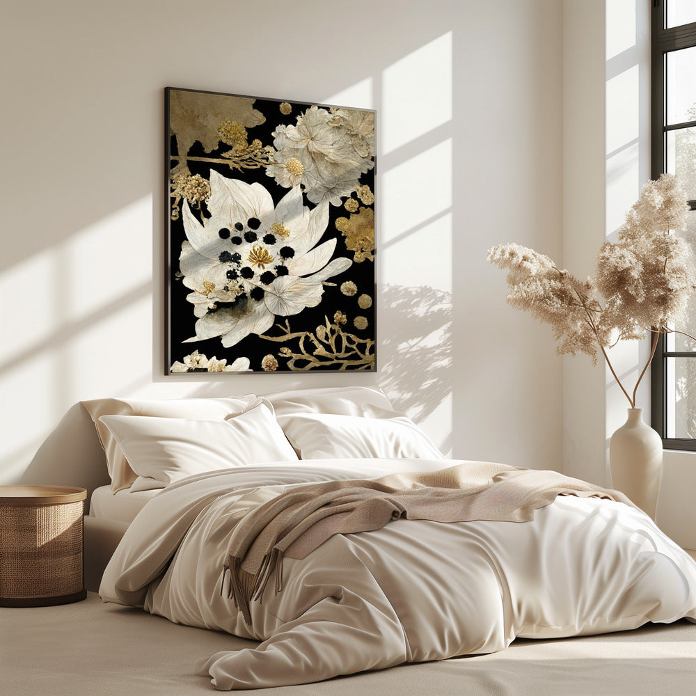 Gouden Bloemblaadjes Bloei | Poster