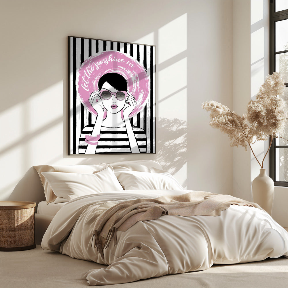 Roze zonnebrillen vibe | Poster