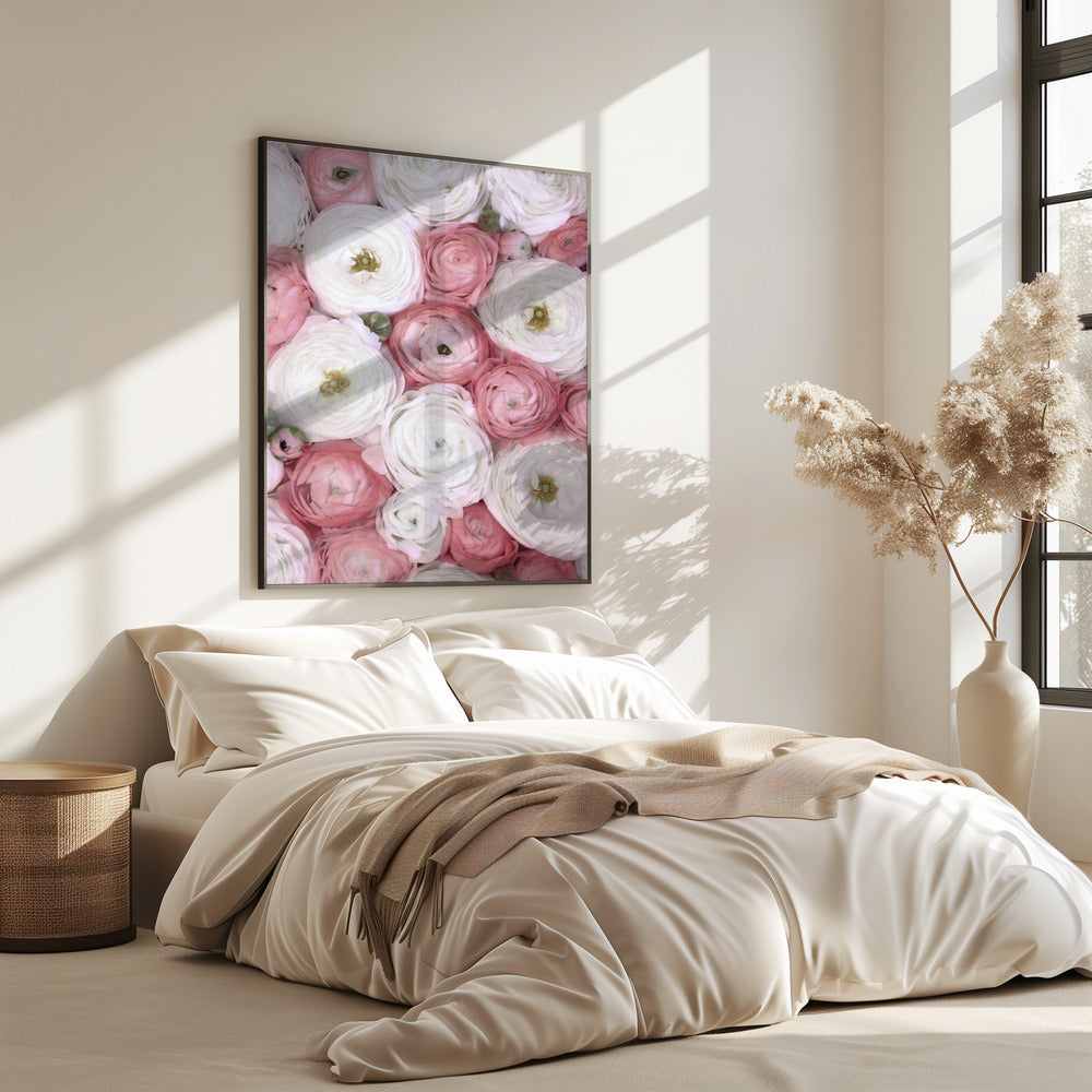 Verspreide ranonkel in gedempt roze I | Poster