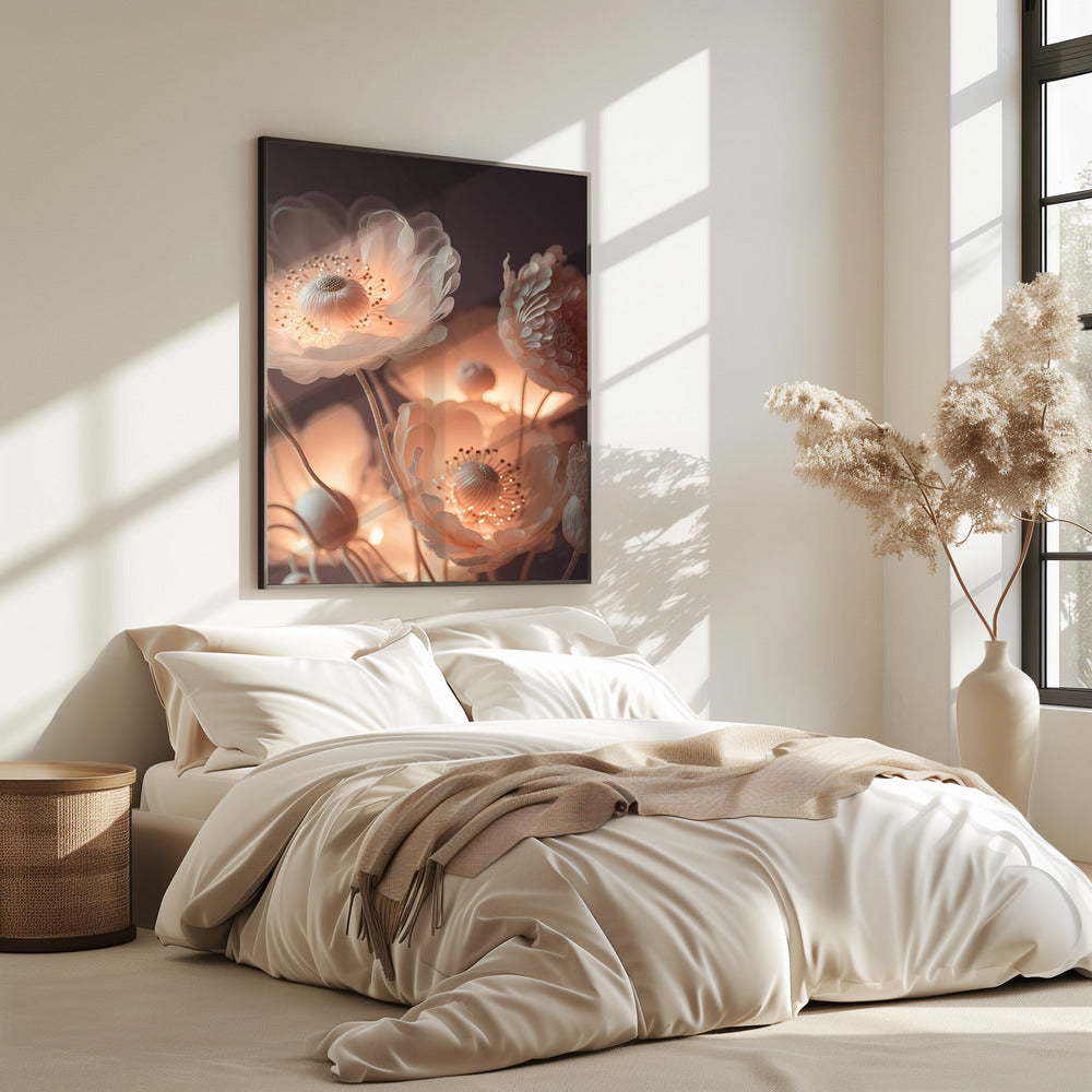 Lichtgevende bloesems | Poster
