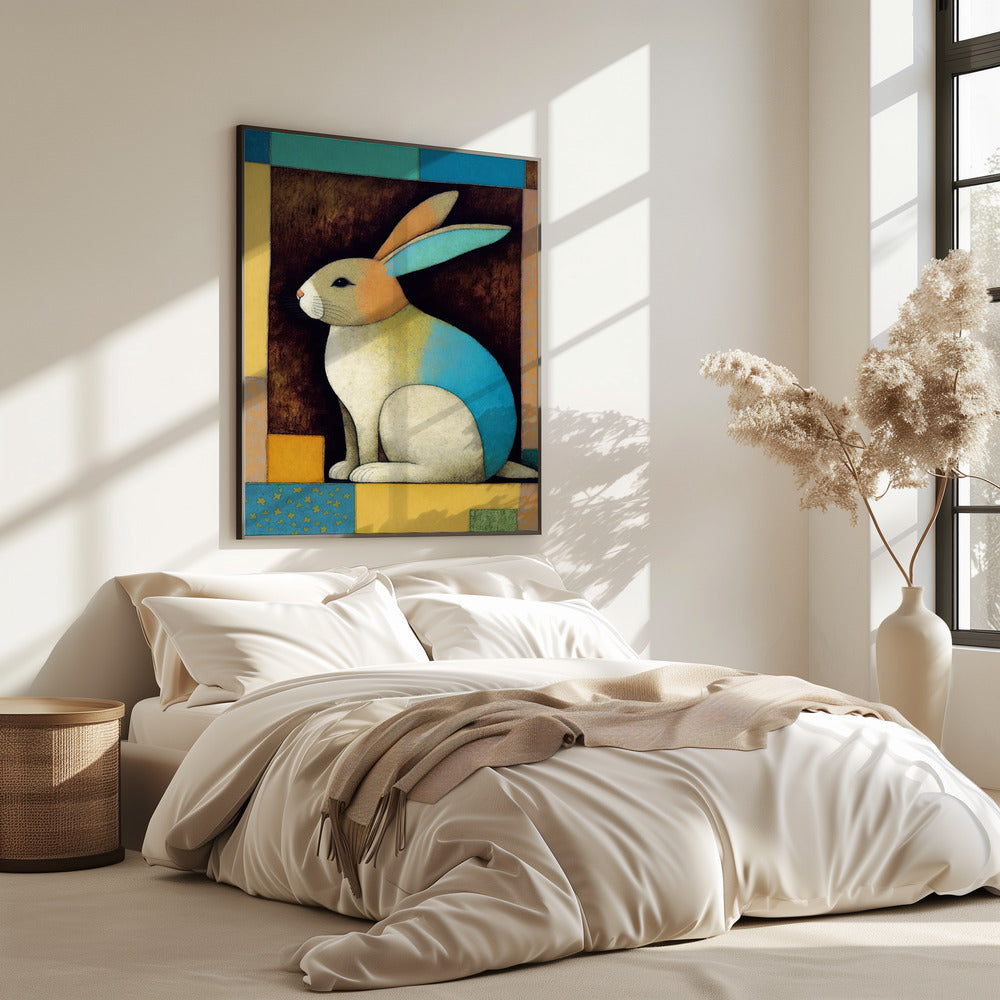 Kleurrijke Konijnendroom | Poster