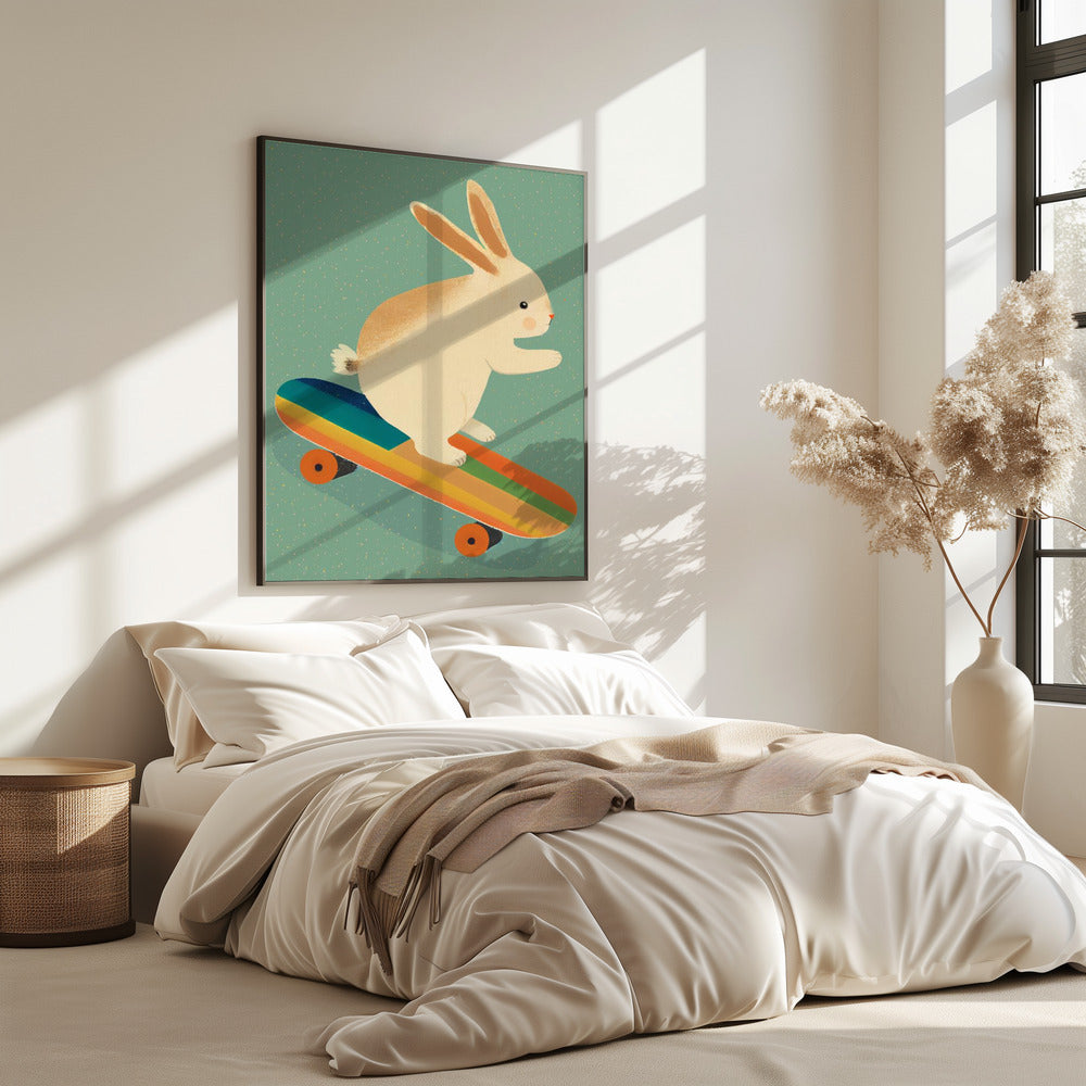Skateboarding Bunny | Poster