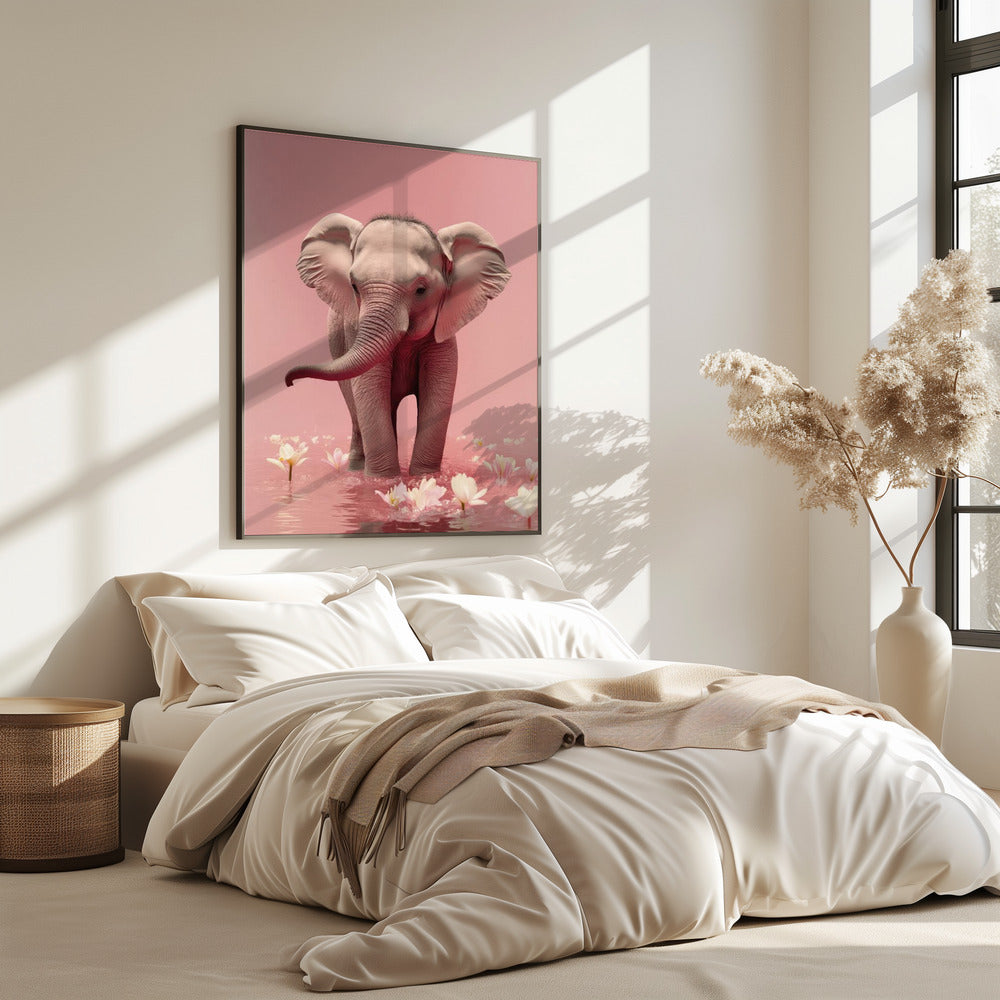 Olifant in bloesem | Poster